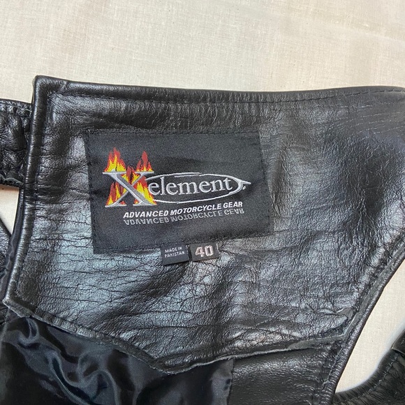 Motorcycle Leather Chaps by Xelement perfect condition superior quality - Picture 5 of 15